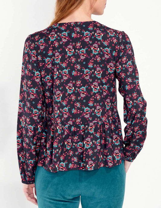 Blouse fluide evasée imprimée AMRITA