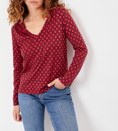T-shirt col V imprimé ORVAR