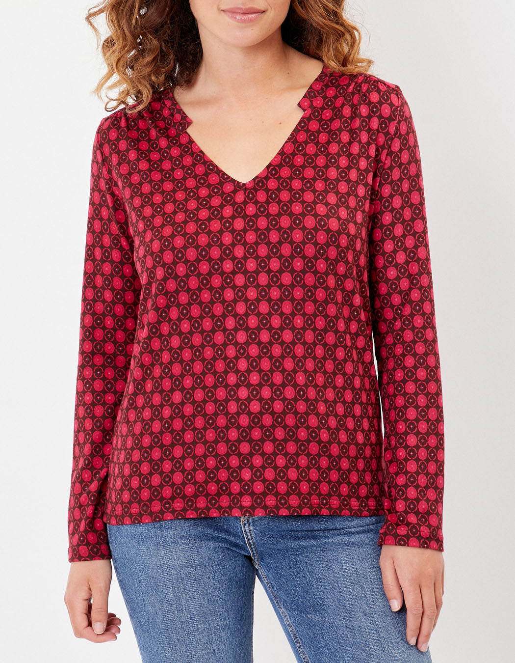 T-shirt col V imprimé ORVAR
