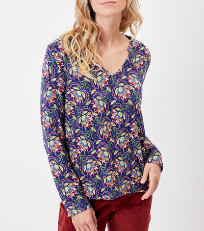T-shirt col V imprimé ORVAR