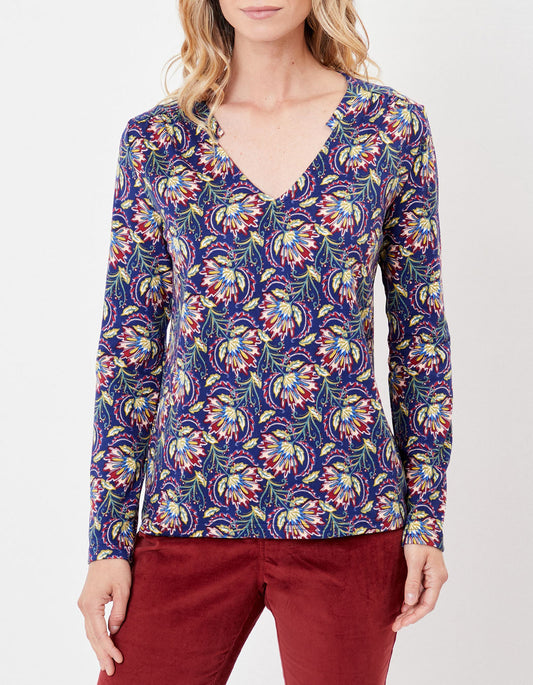 T-shirt col V imprimé ORVAR
