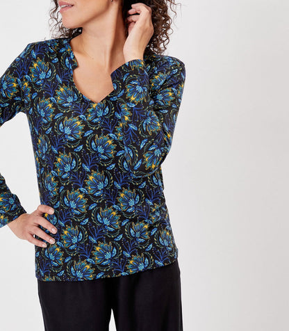 T-shirt col V imprimé ORVAR