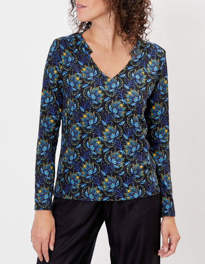 T-shirt col V imprimé ORVAR