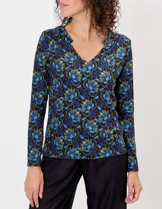 T-shirt col V imprimé ORVAR