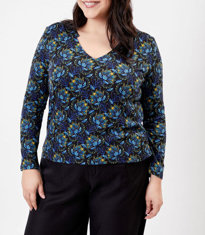 T-shirt col V imprimé ORVAR
