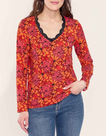 Top maille chaude dentelle TAMA