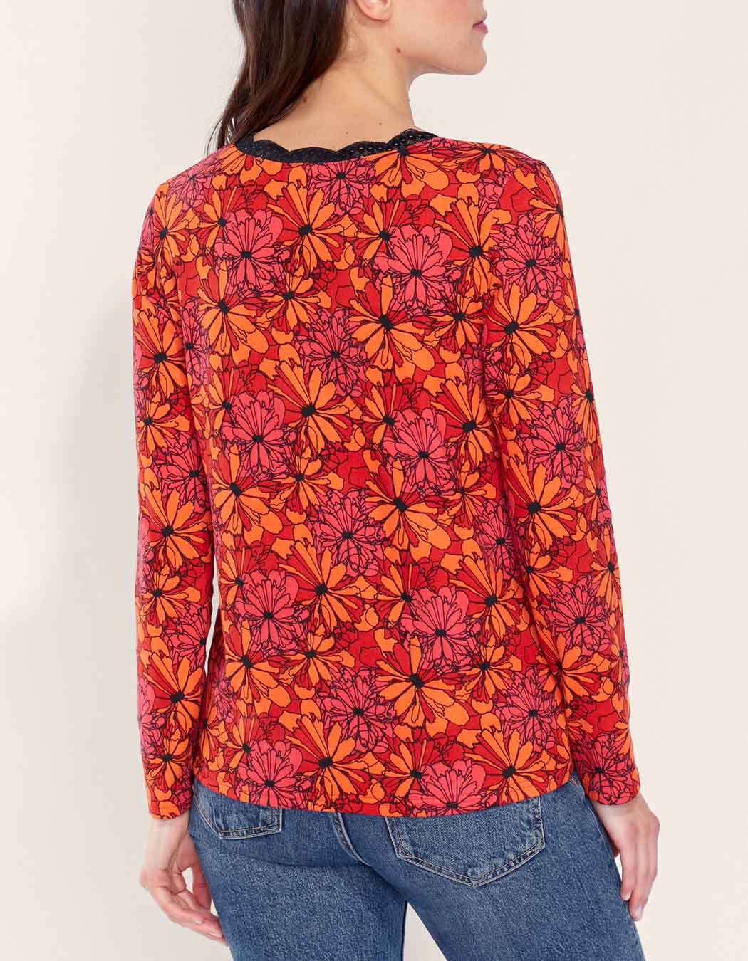 Top maille chaude dentelle TAMA