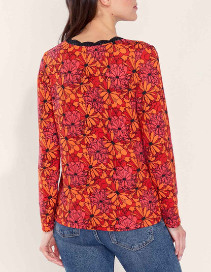 Top maille chaude dentelle TAMA