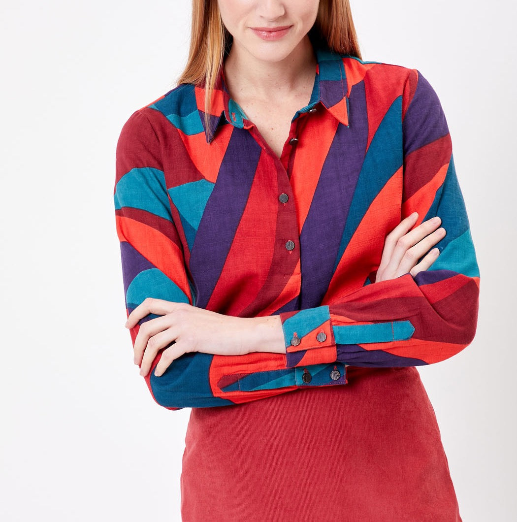 Top chemise boutonné coton bio TJORN