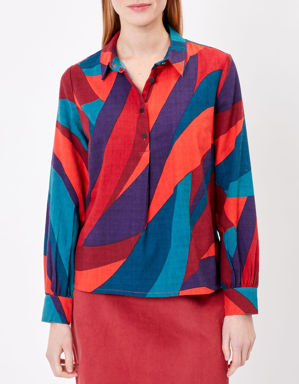 Top chemise boutonné coton bio TJORN