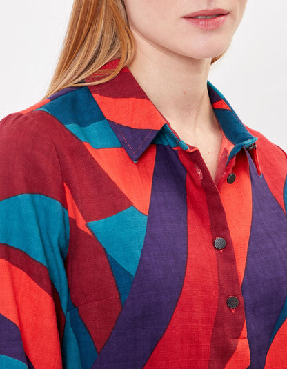 Top chemise boutonné coton bio TJORN