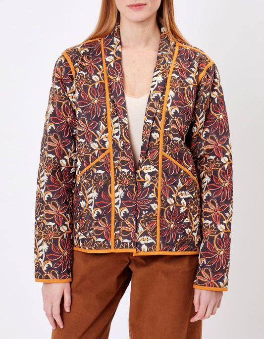 Veste Kimono Matelassée imprimée en coton MARELA