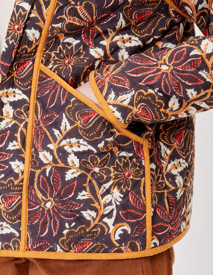 Veste Kimono Matelassée imprimée en coton MARELA