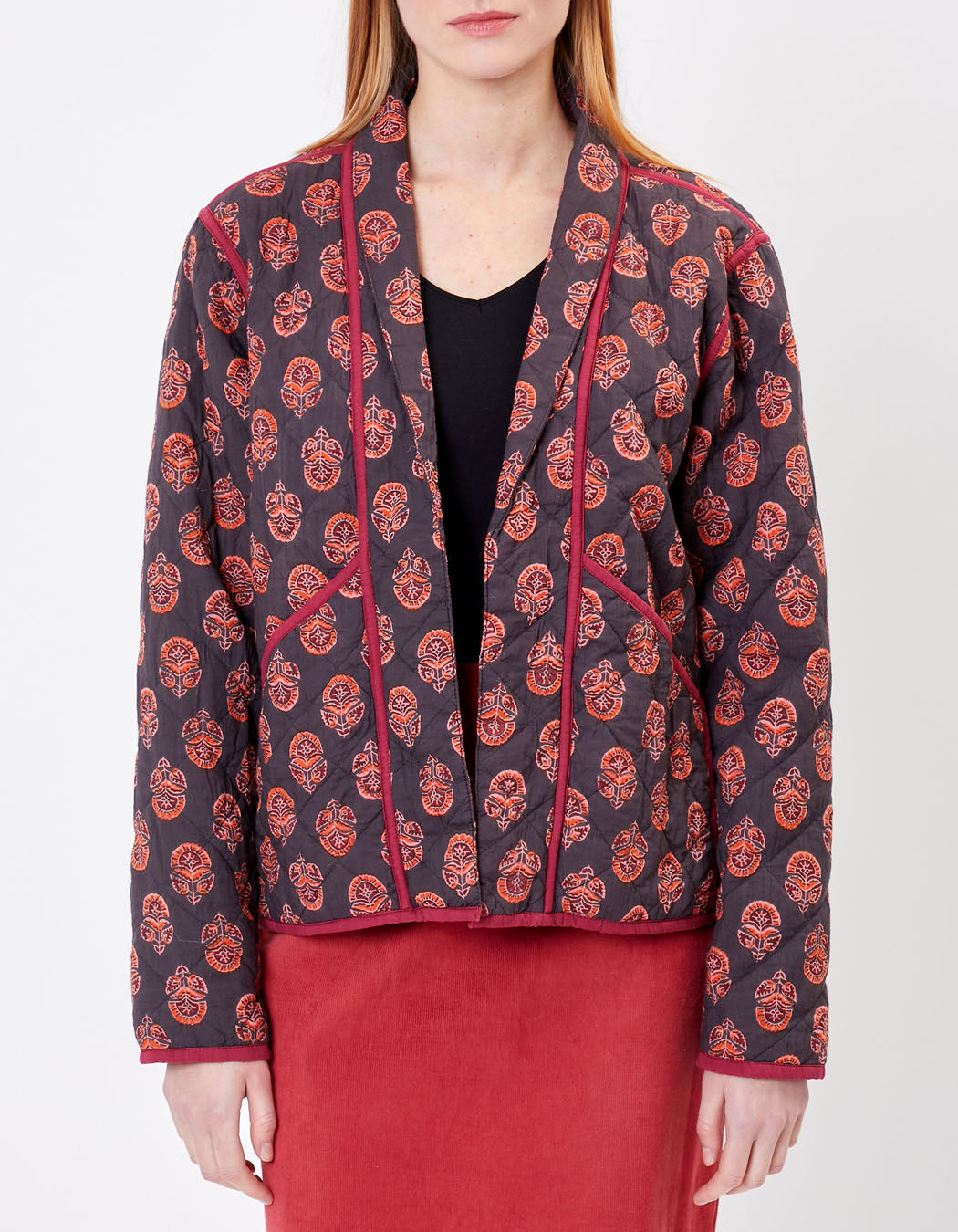 Veste Kimono Matelassée imprimée en coton MARELA