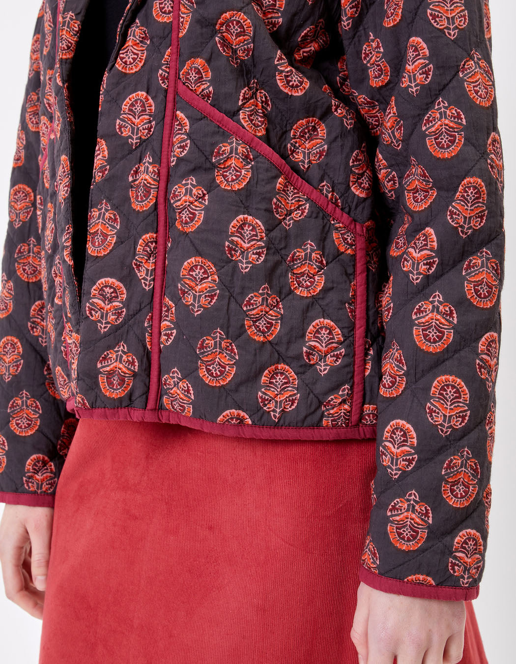 Veste Kimono Matelassée imprimée en coton MARELA