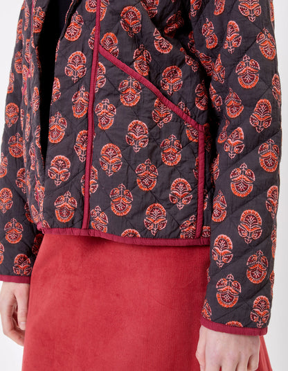 Veste Kimono Matelassée imprimée en coton MARELA