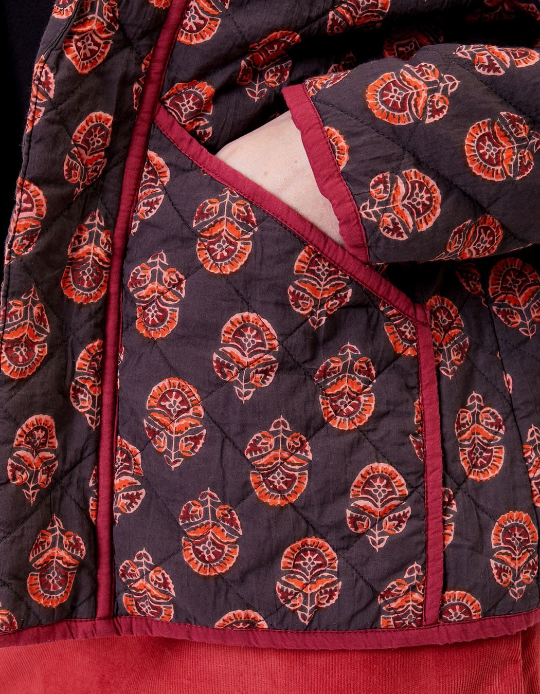 Veste Kimono Matelassée imprimée en coton MARELA