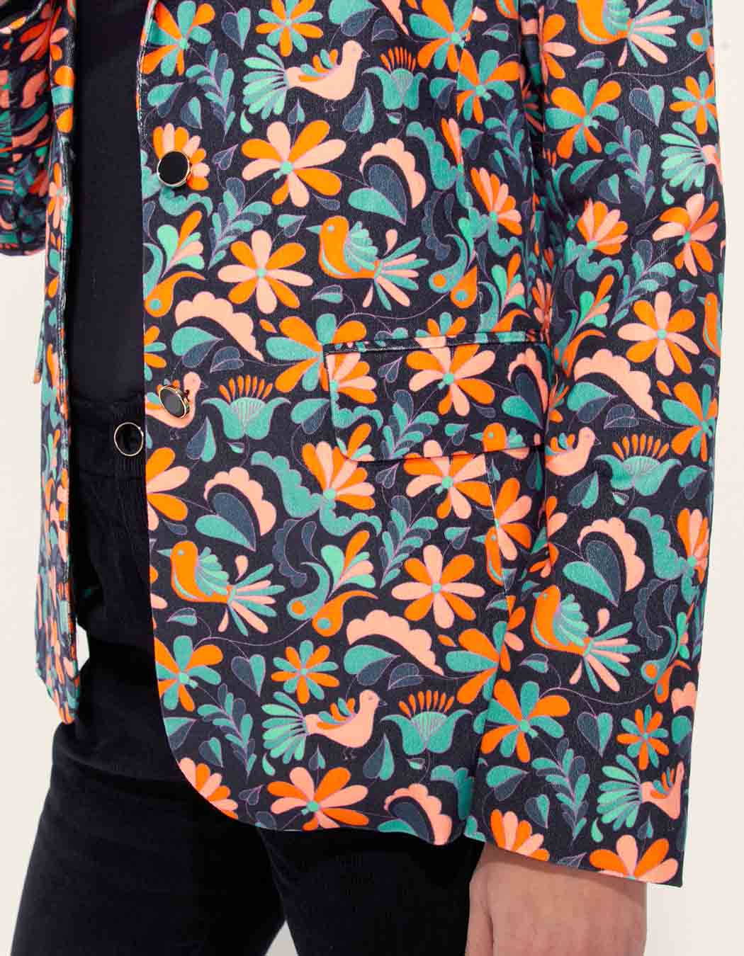 Veste blazer imprimée velours lisse ETAWA