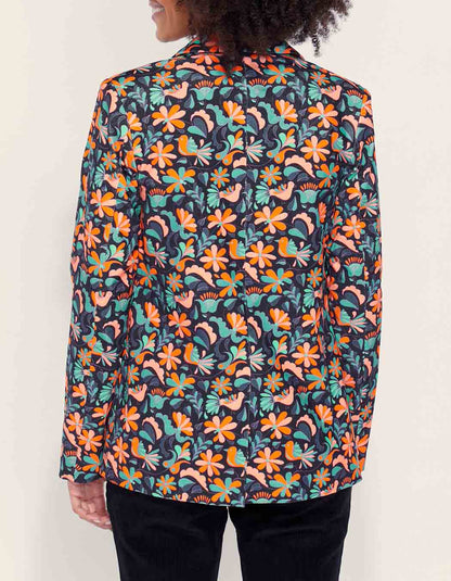 Veste blazer imprimée velours lisse ETAWA
