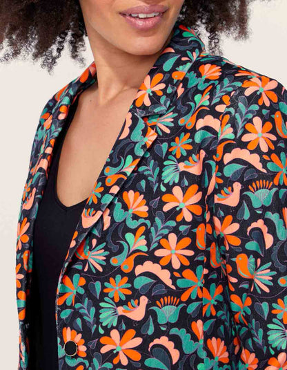 Veste blazer imprimée velours lisse ETAWA