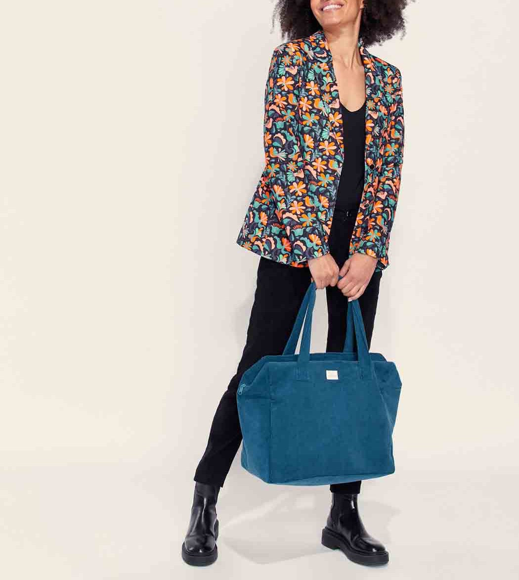 Veste blazer imprimée velours lisse ETAWA