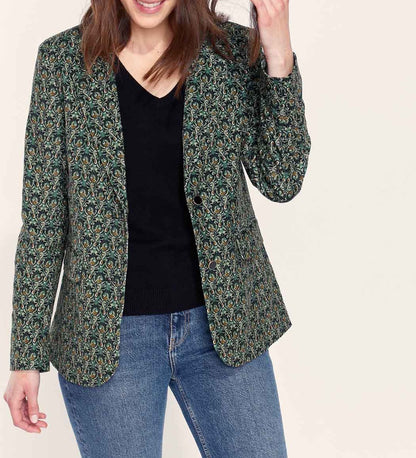 Veste blazer imprimée velours lisse ETAWA