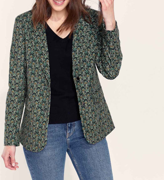 Veste blazer imprimée velours lisse ETAWA