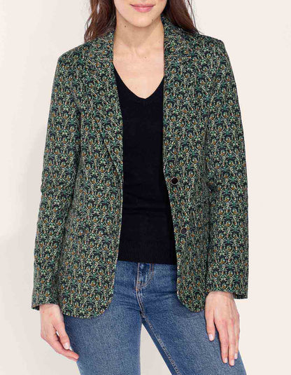 Veste blazer imprimée velours lisse ETAWA