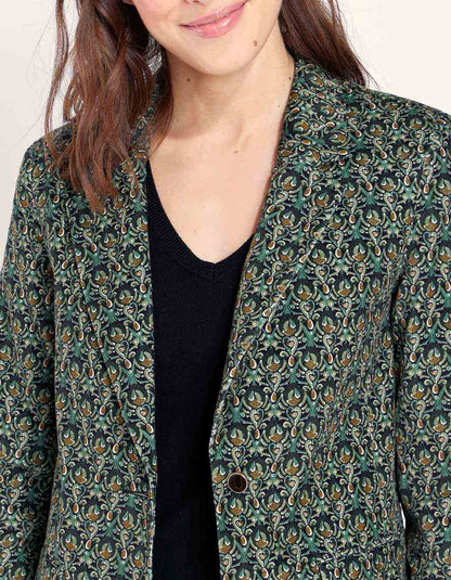 Veste blazer imprimée velours lisse ETAWA