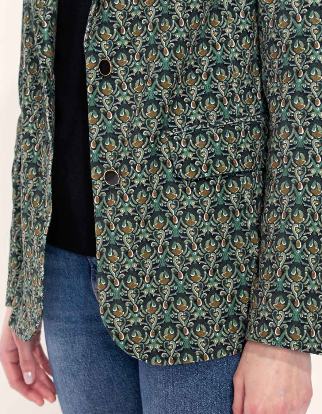 Veste blazer imprimée velours lisse ETAWA