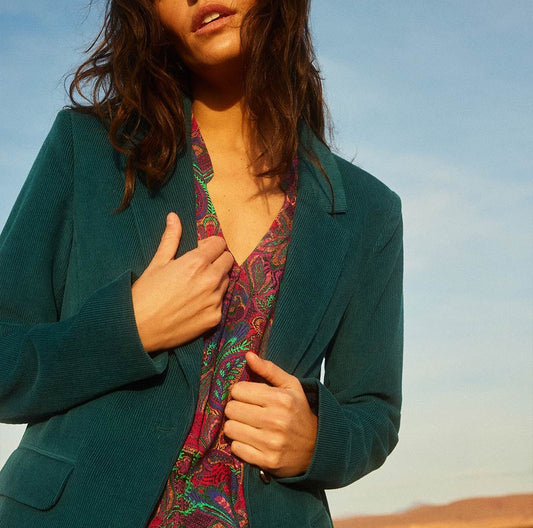 Veste blazer velours uni ETAWA