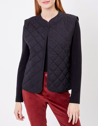Veste sans manches réversible matelassée imprimée en coton GIA