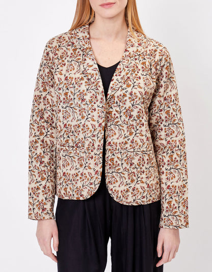 Veste Tailleur Matelassée imprimée en coton KAJA