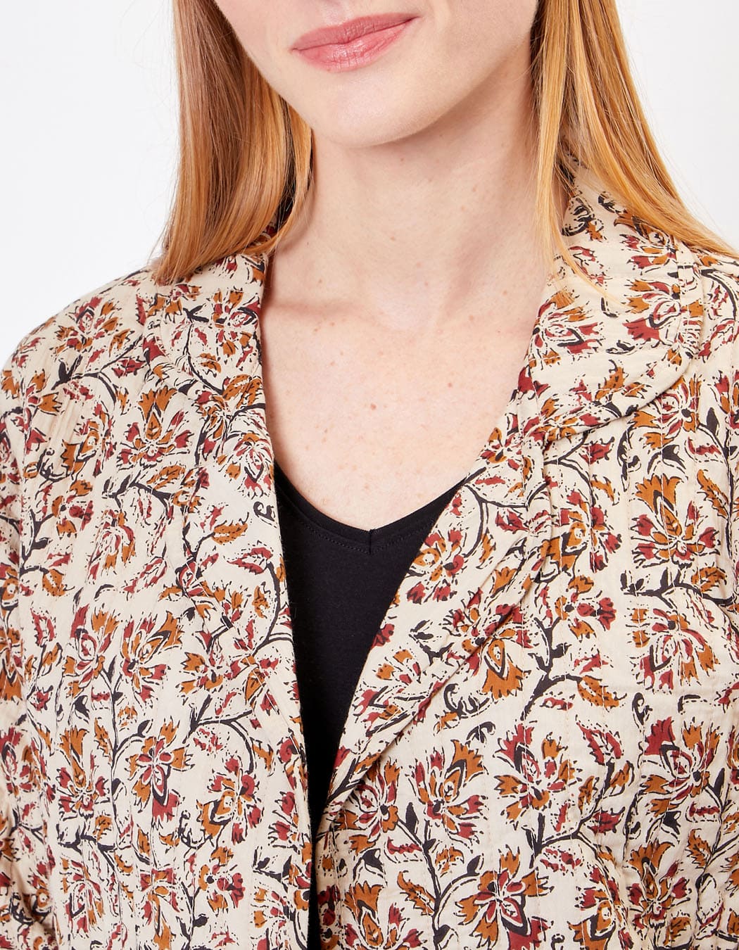 Veste Tailleur Matelassée imprimée en coton KAJA