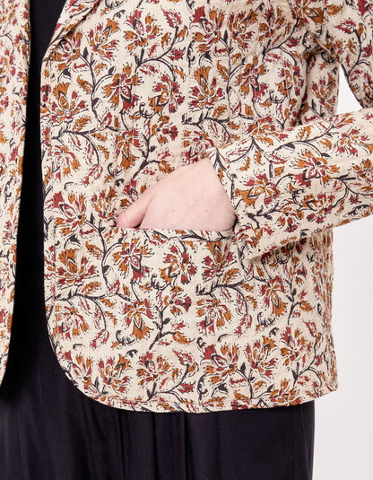 Veste Tailleur Matelassée imprimée en coton KAJA