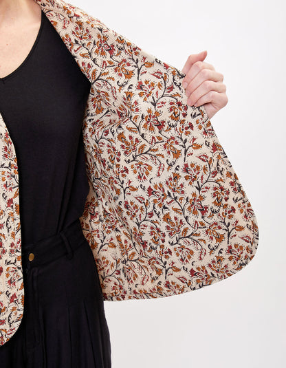 Veste Tailleur Matelassée imprimée en coton KAJA