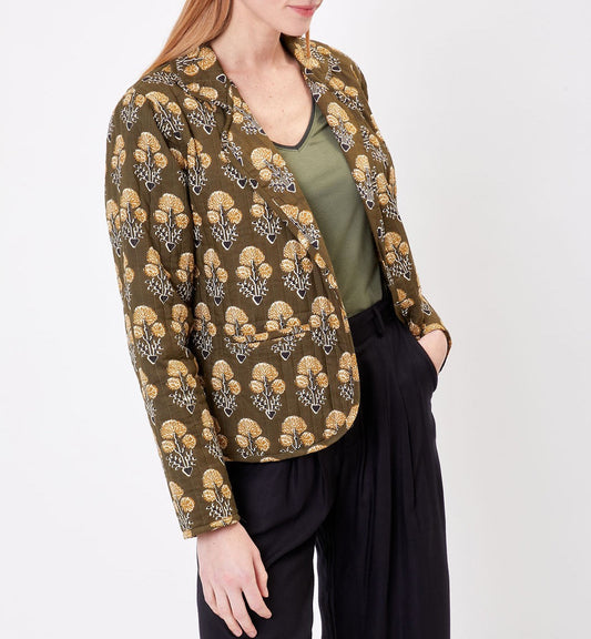 Veste Tailleur Matelassée imprimée en coton KAJA