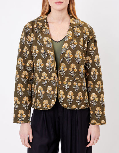 Veste Tailleur Matelassée imprimée en coton KAJA