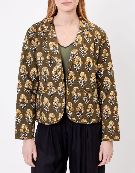 Veste Tailleur Matelassée imprimée en coton KAJA
