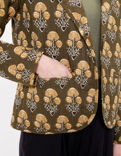 Veste Tailleur Matelassée imprimée en coton KAJA