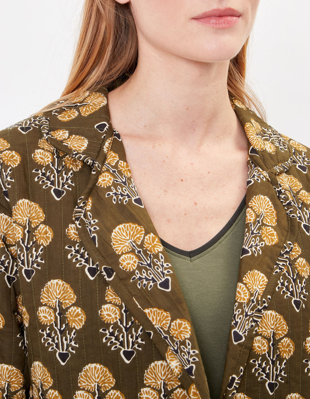 Veste Tailleur Matelassée imprimée en coton KAJA