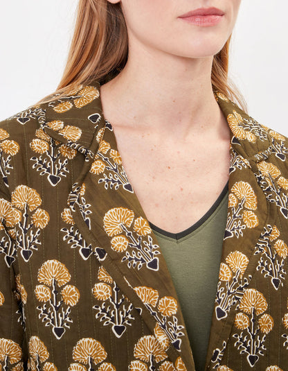 Veste Tailleur Matelassée imprimée en coton KAJA