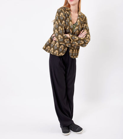 Veste Tailleur Matelassée imprimée en coton KAJA