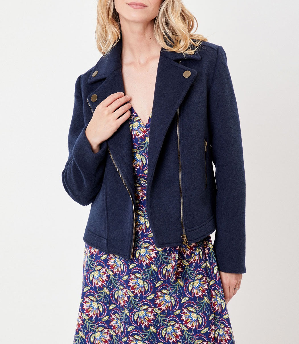 Veste perfecto uni lainage MAJDI