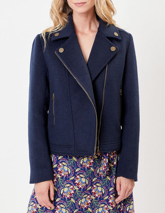 Veste perfecto uni lainage MAJDI