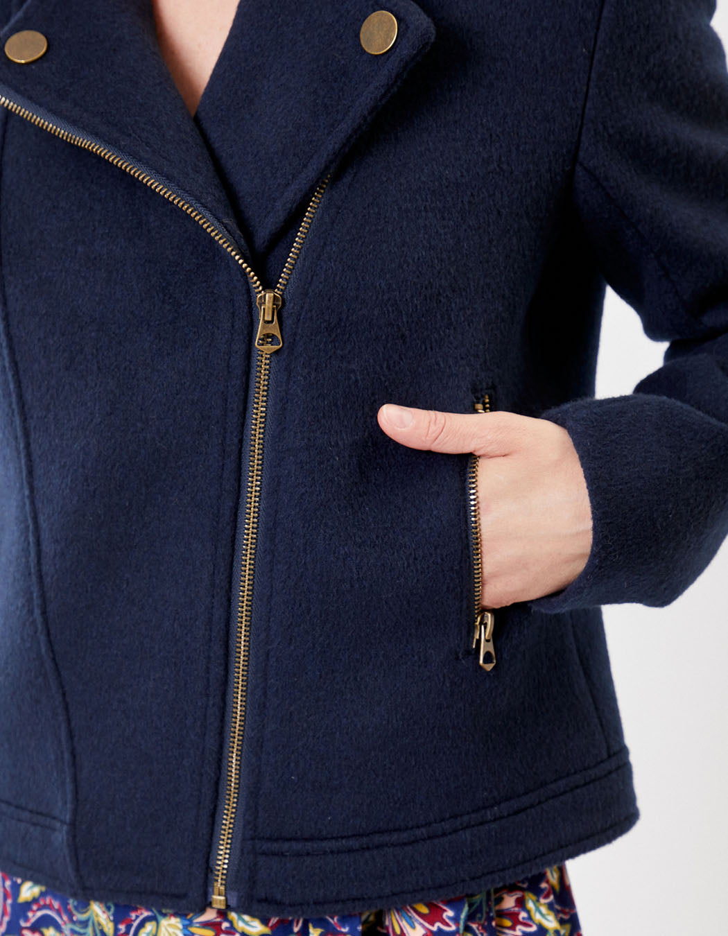 Veste perfecto uni lainage MAJDI