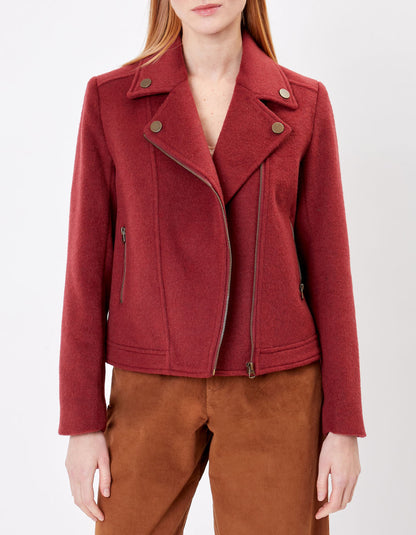 Veste perfecto uni lainage MAJDI