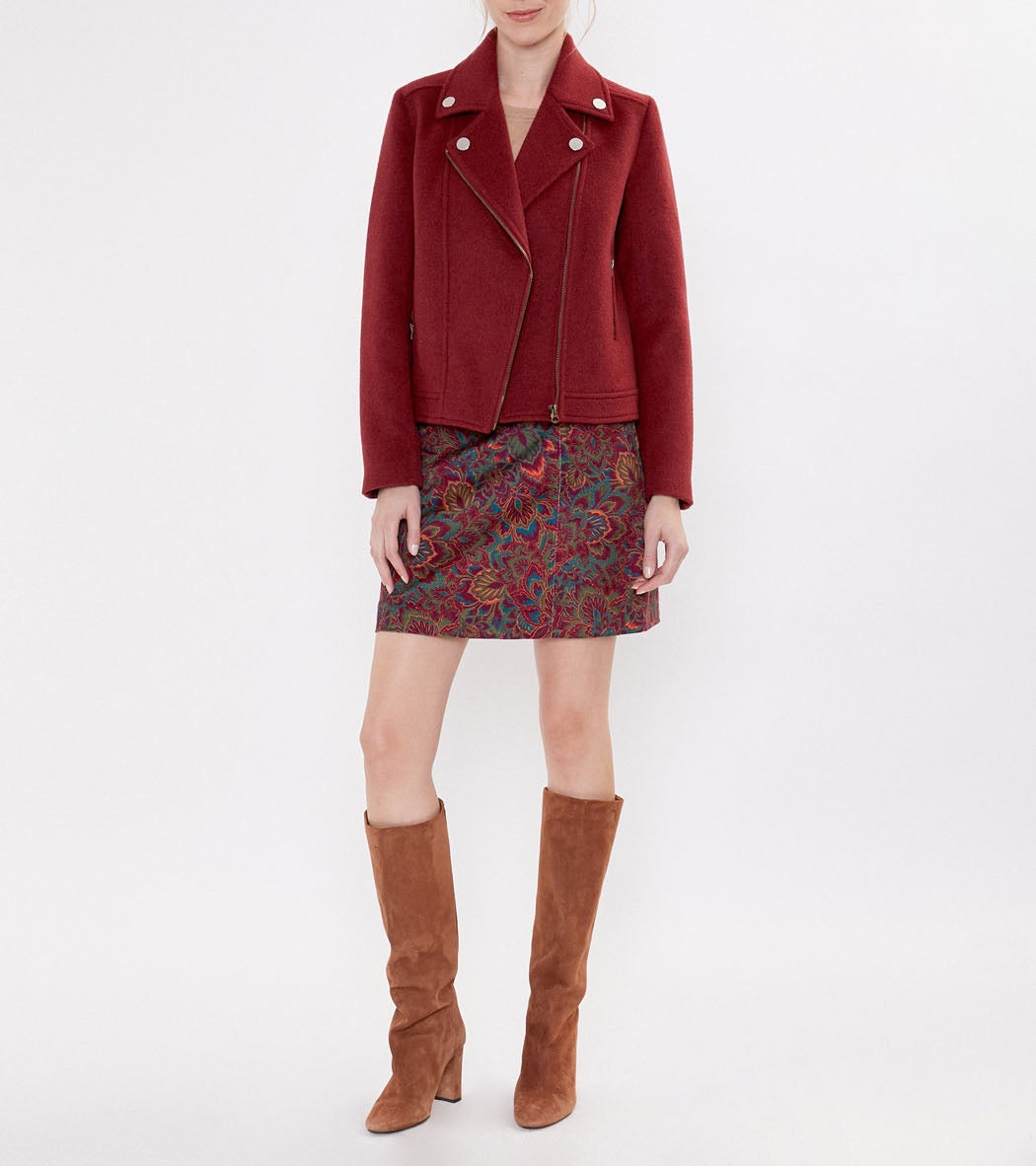 Veste perfecto uni lainage MAJDI