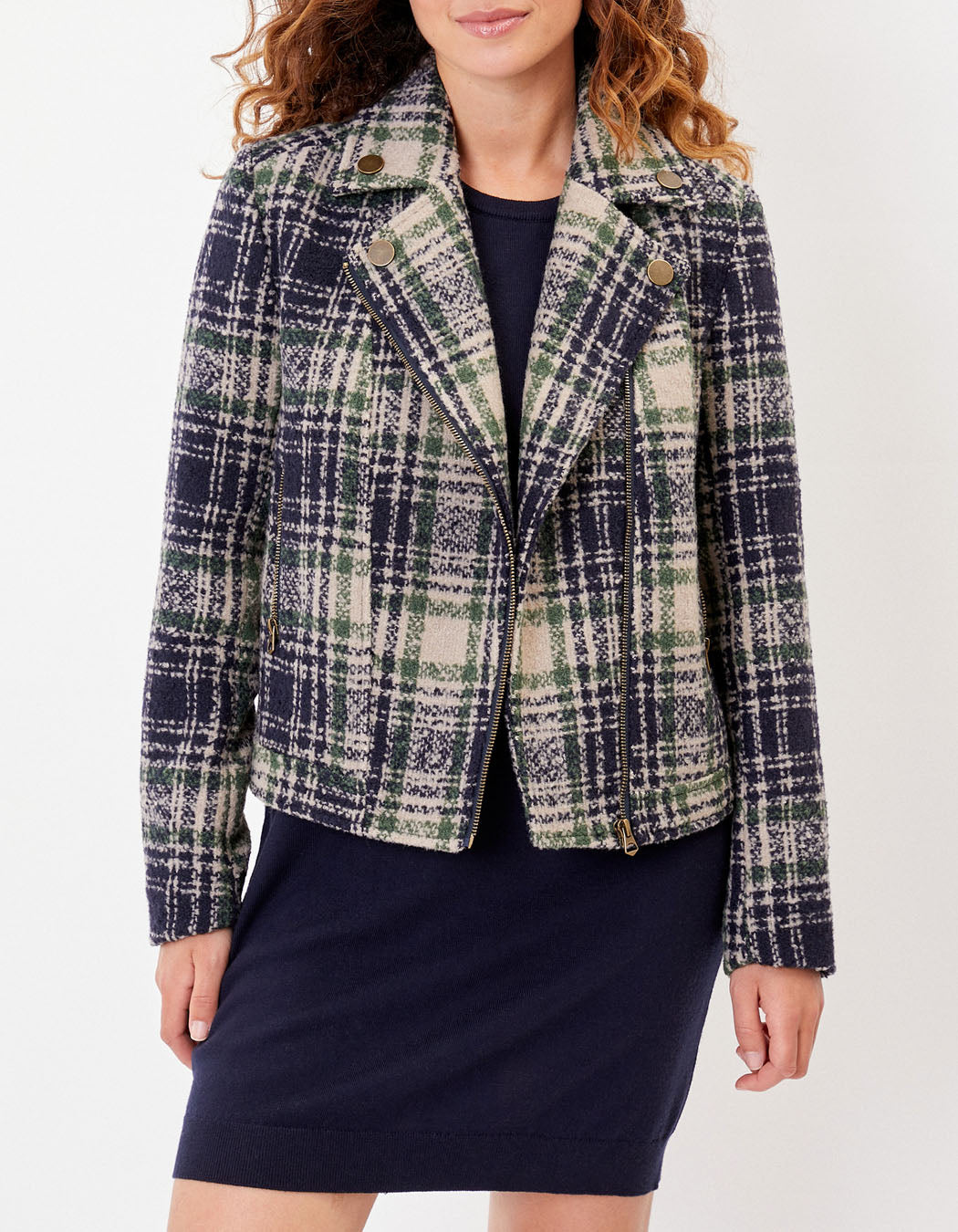 Veste  perfecto motif en lainage MAJDI