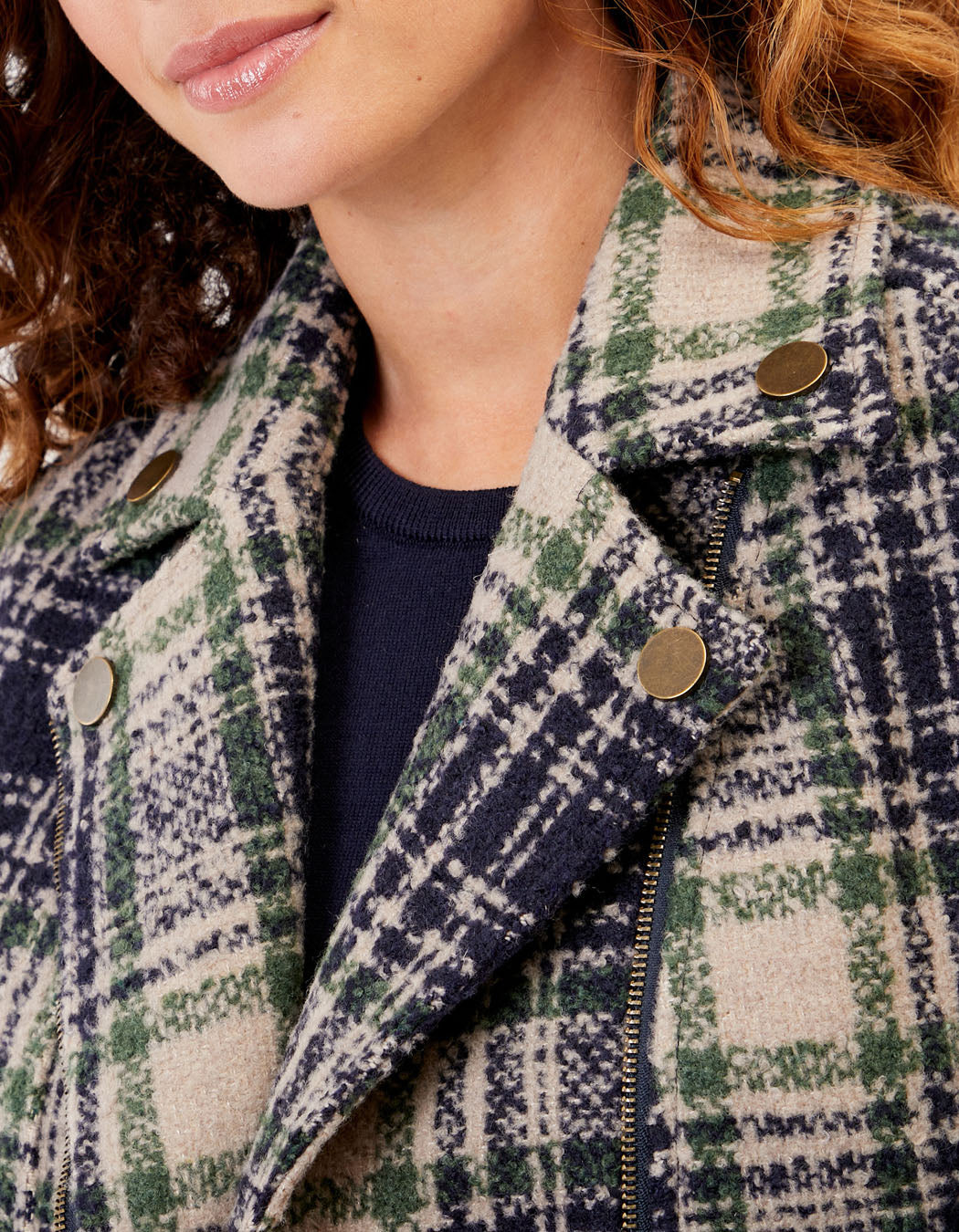 Veste  perfecto motif en lainage MAJDI